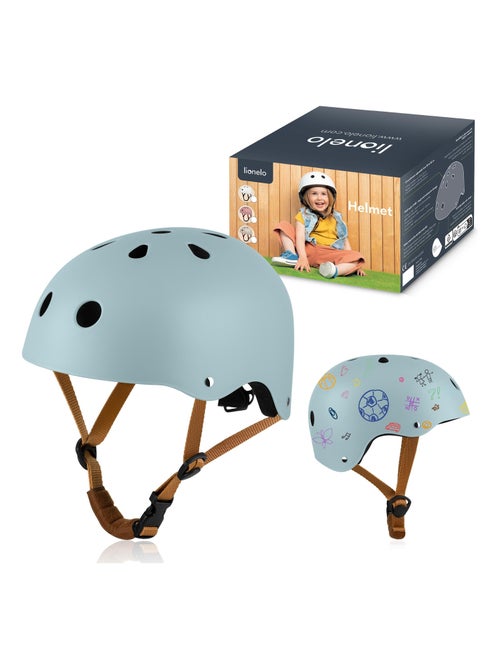 Casco de bicicleta para niños - LIONELO - 50-56 cm - Personalizable - Certificado Intertek - Kiabi