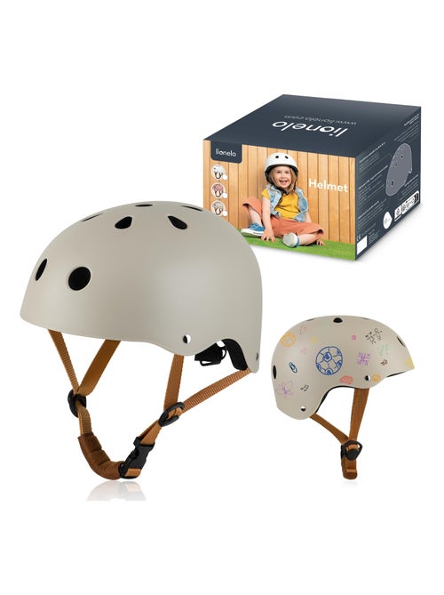 Casco de bicicleta para niños - LIONELO - 50-56 cm - Personalizable - Certificado Intertek - Kiabi