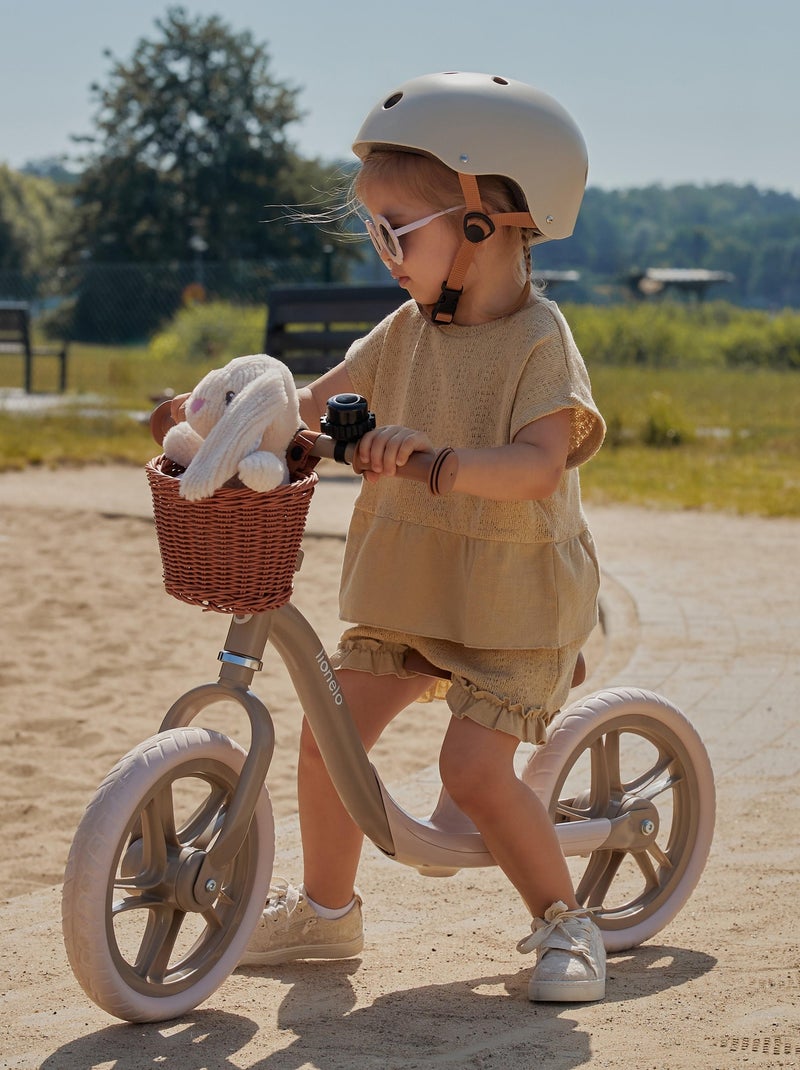 Casco de bicicleta para niños - LIONELO - 50-56 cm - Personalizable - Certificado Intertek Beige - Kiabi