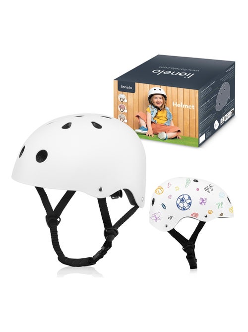 Casco de bicicleta para niños - LIONELO - 50-56 cm - Personalizable - Certificado Intertek - Kiabi