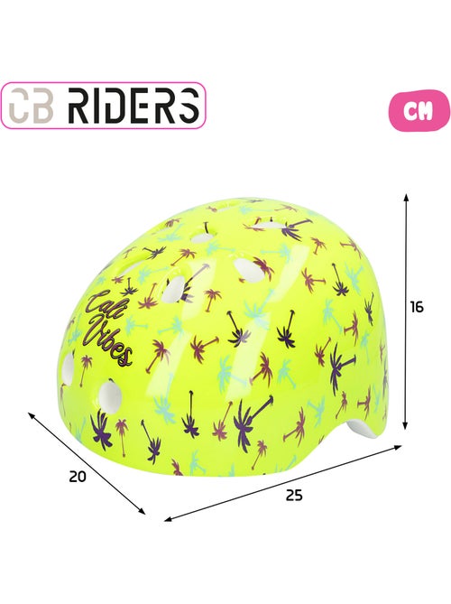 Casco infantil amarillo neón cb riders - Kiabi