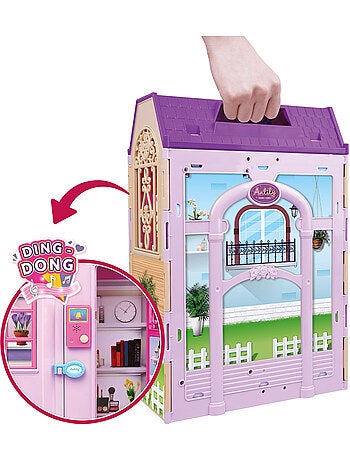 Casita de muñecas con muñeca 30 cm y más de 60 accesorios isabella