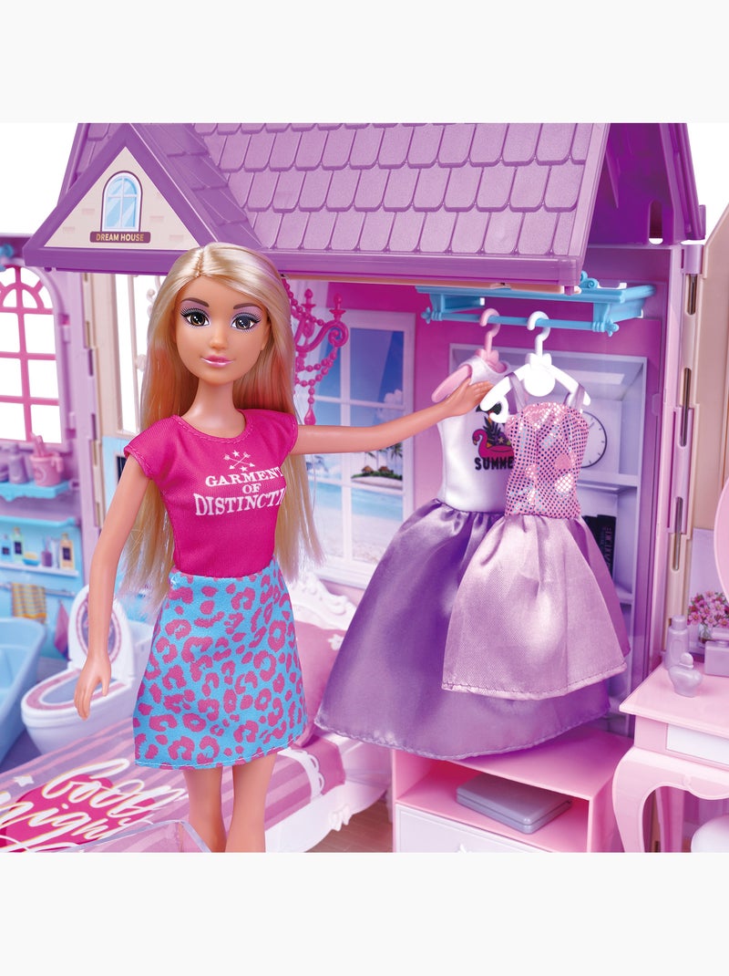 Casita de muñecas con muñeca 30 cm y más de 60 accesorios isabella N/D - Kiabi