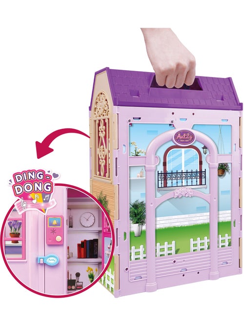 Casita de muñecas con muñeca 30 cm y más de 60 accesorios isabella - Kiabi Casita de muñecas con muñeca 30 cm y más de 60 accesorios isabella - Kiabi