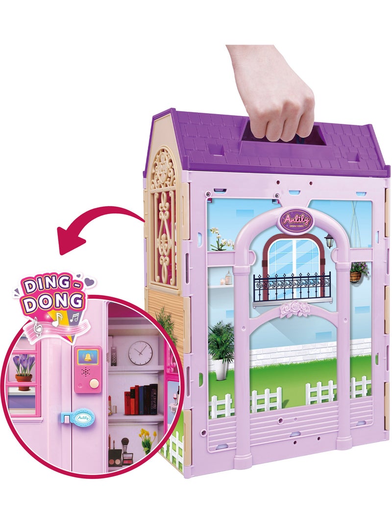 Casita de muñecas con muñeca 30 cm y más de 60 accesorios isabella N/D - Kiabi