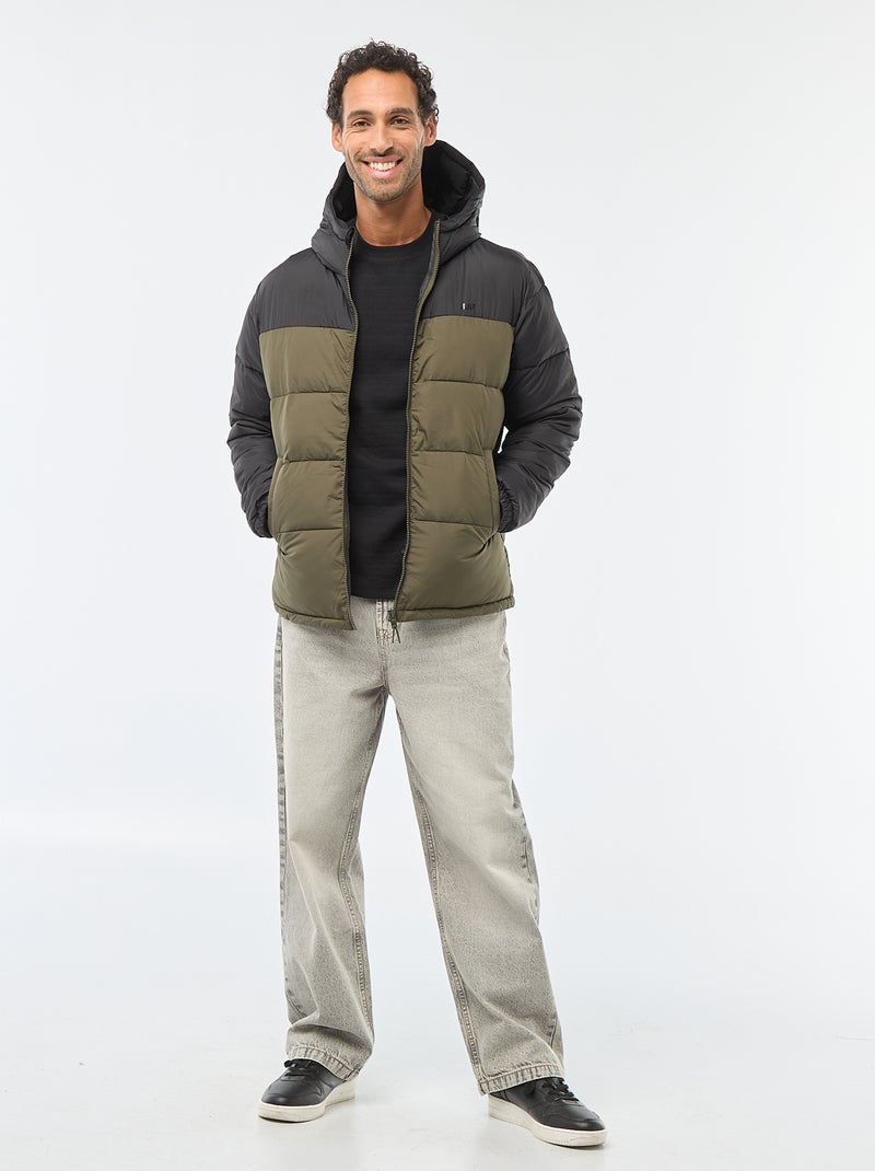 Cazadora acolchada bicolor 'JJ Rebel' Kaki - Kiabi