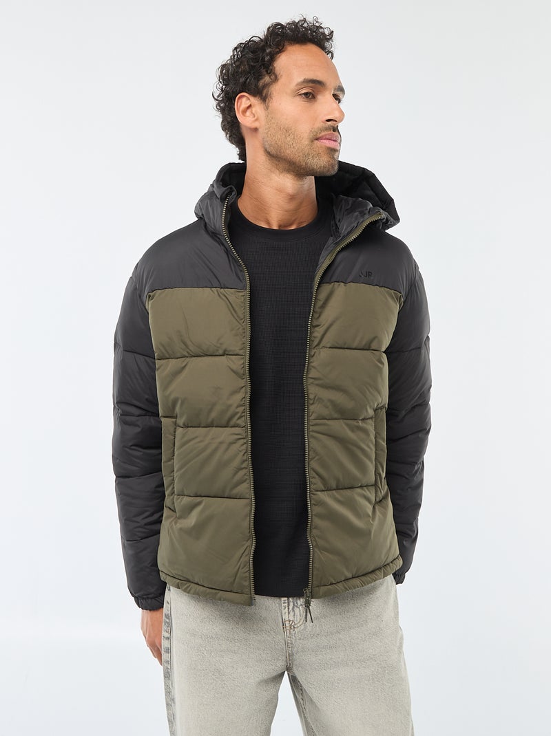 Cazadora acolchada bicolor 'JJ Rebel' Kaki - Kiabi