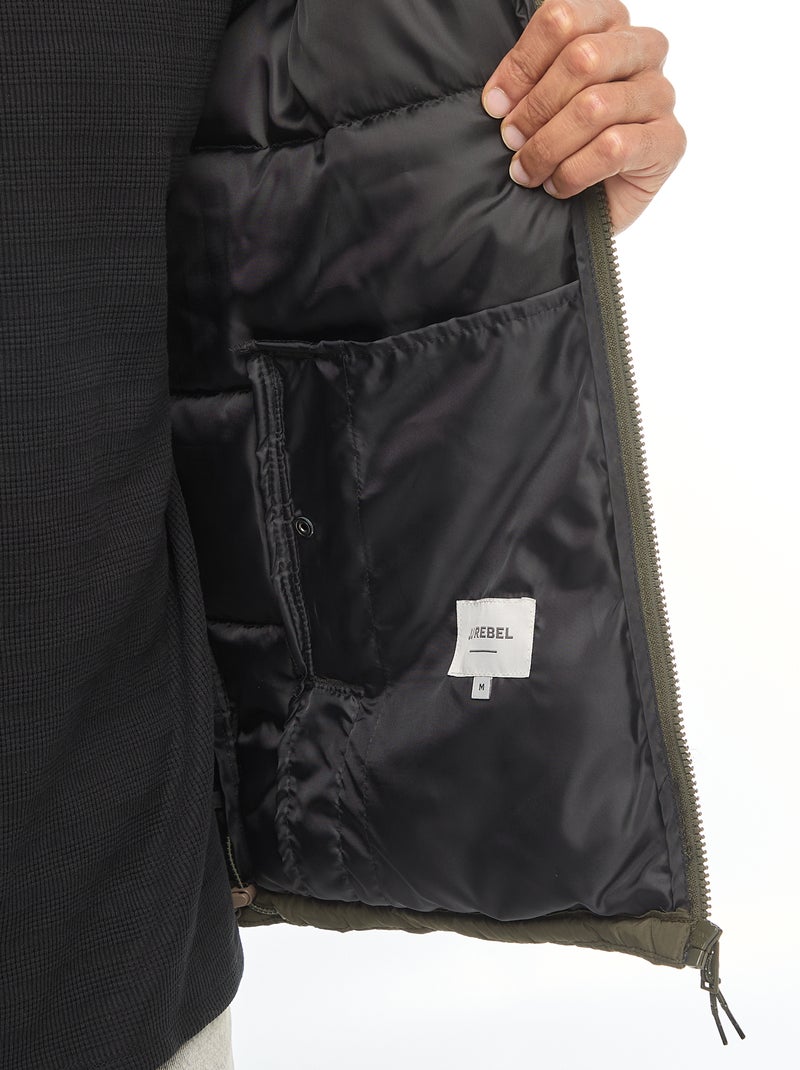 Cazadora acolchada bicolor 'JJ Rebel' Kaki - Kiabi