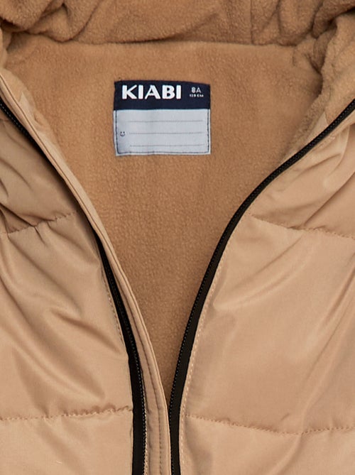 Cazadora acolchada cálida con capucha - Kiabi