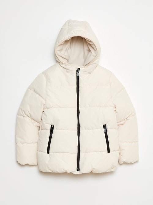Cazadora acolchada cálida con capucha - Kiabi