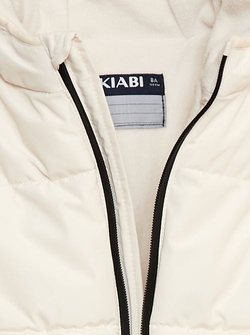 Cazadora acolchada cálida con capucha - Kiabi