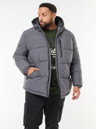 Cazadora acolchada cálida con capucha