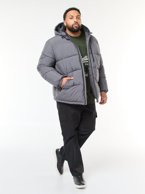 Cazadora acolchada cálida con capucha - Kiabi