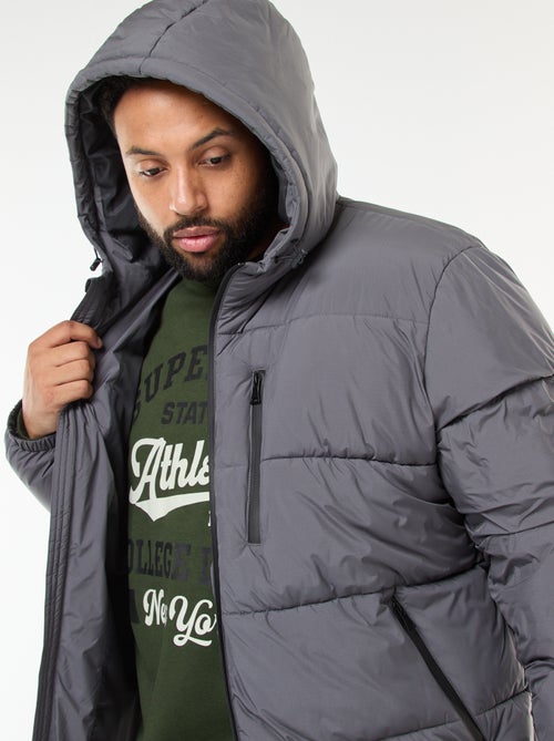 Cazadora acolchada cálida con capucha - Kiabi