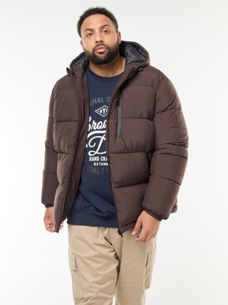 Cazadora acolchada cálida con capucha