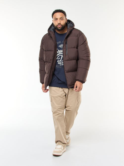 Cazadora acolchada cálida con capucha - Kiabi