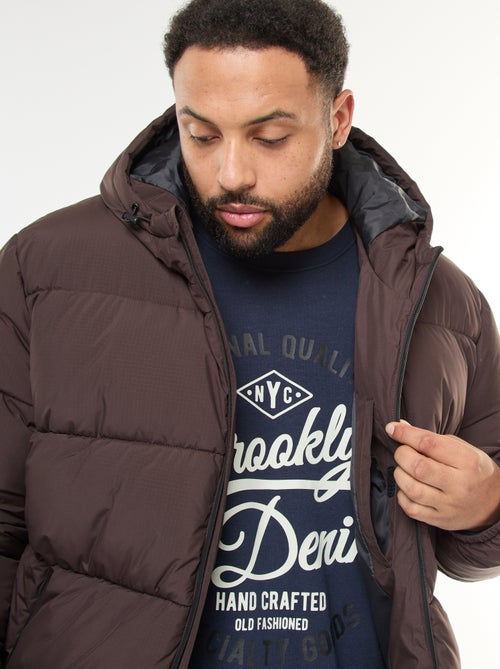 Cazadora acolchada cálida con capucha - Kiabi