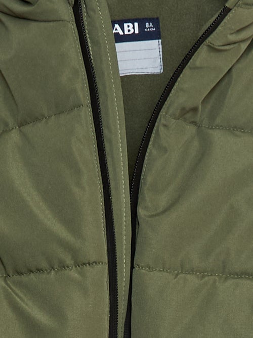 Cazadora acolchada cálida con capucha - Kiabi