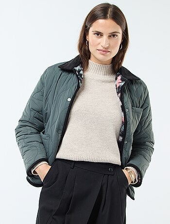 Cazadora acolchada cálida reversible