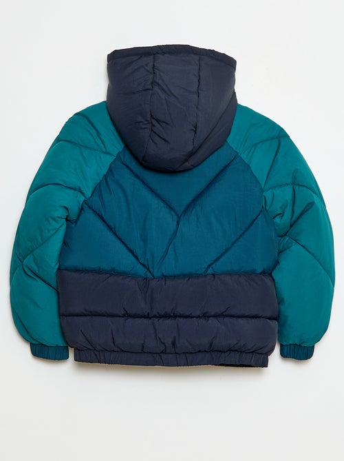 Cazadora acolchada color block repelente al agua - Kiabi