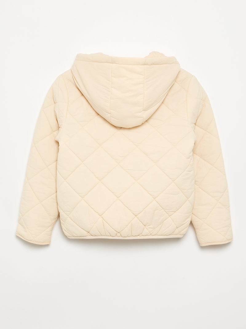 Cazadora acolchada con capucha Beige - Kiabi