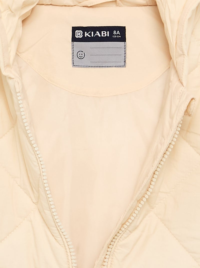 Cazadora acolchada con capucha Beige - Kiabi