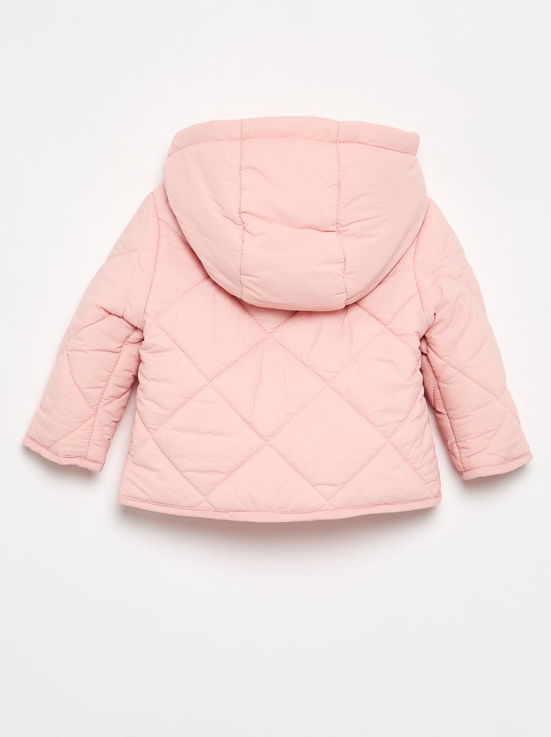 Cazadora acolchada con capucha Rosa - Kiabi