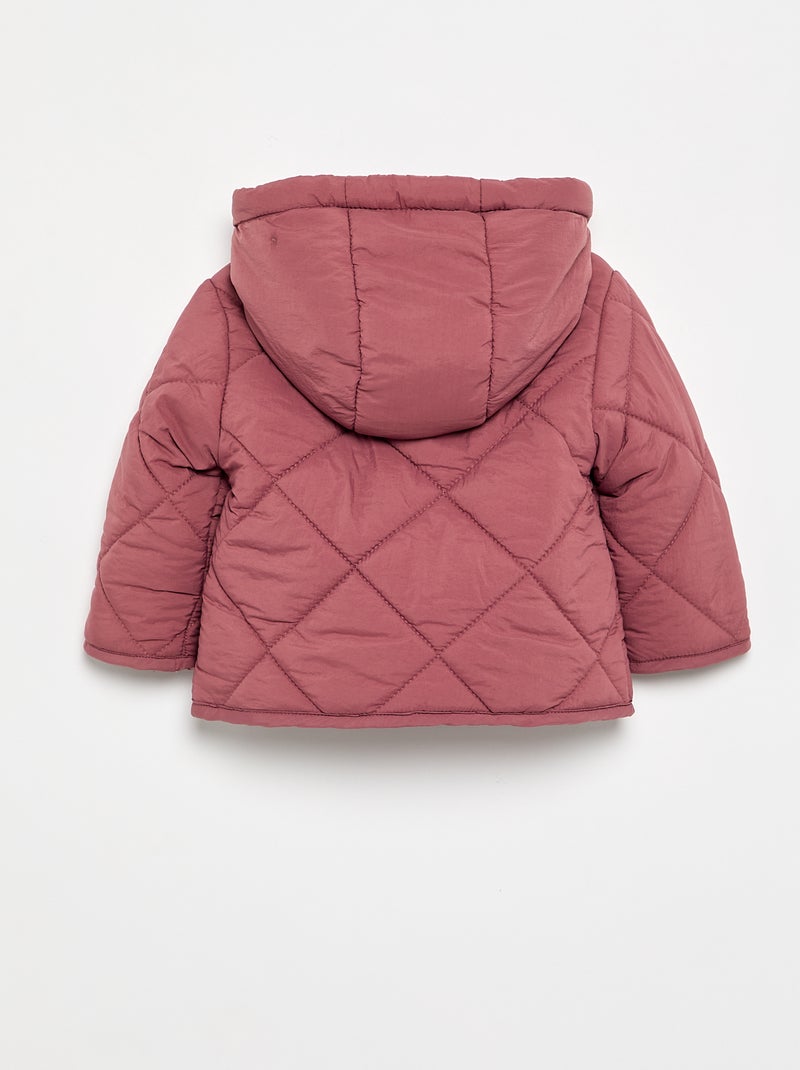 Cazadora acolchada con capucha Rosa - Kiabi