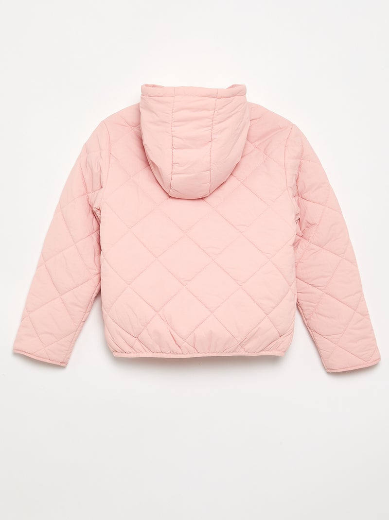 Cazadora acolchada con capucha Rosa - Kiabi
