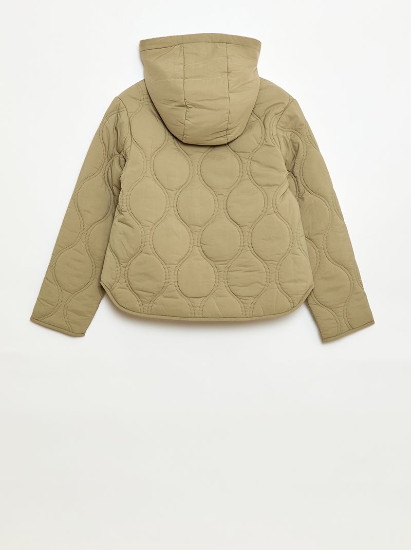 Cazadora acolchada con capucha Verde - Kiabi