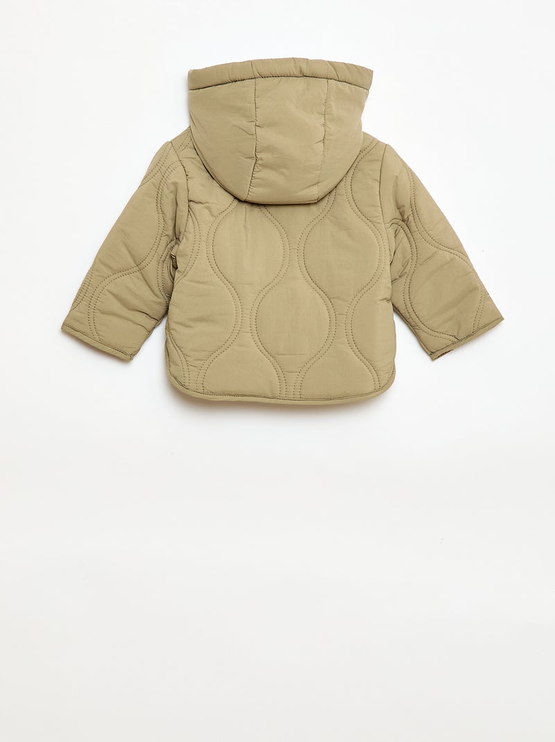 Cazadora acolchada con capucha Verde - Kiabi