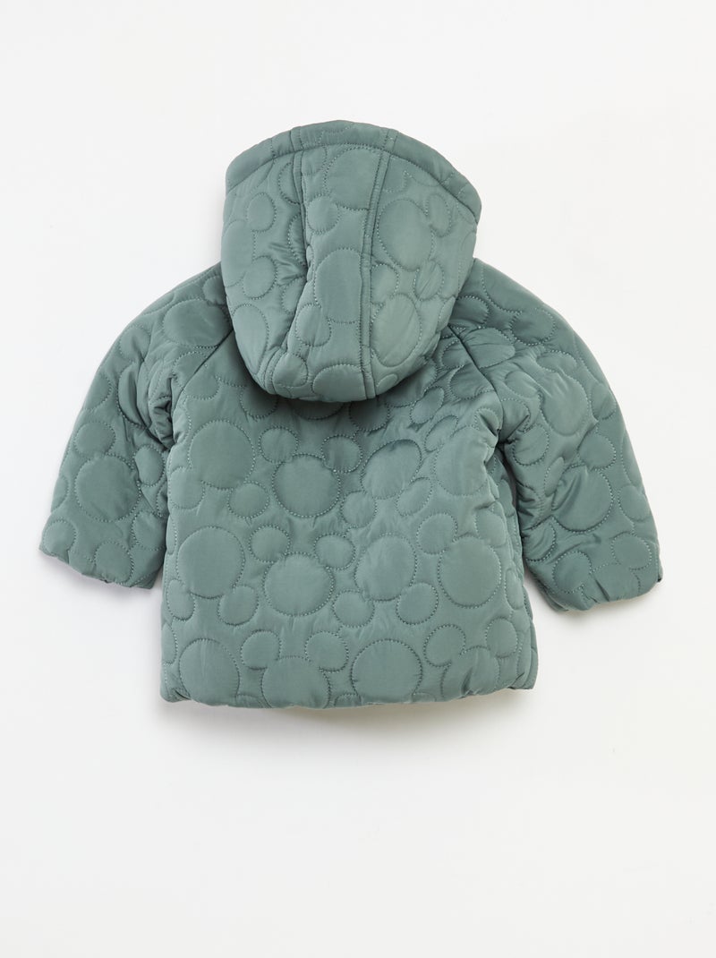 Cazadora acolchada con capucha y forro polar 'Disney' 'Mickey' Verde - Kiabi