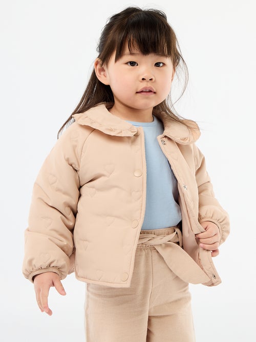 Cazadora acolchada con corazones - Kiabi