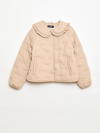 Cazadora acolchada con cuello Claudine