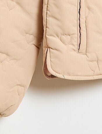 Cazadora acolchada con cuello Claudine