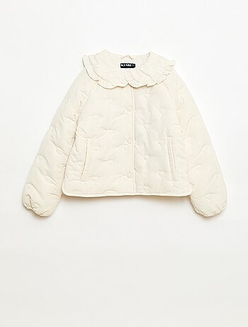 Cazadora acolchada con cuello Claudine