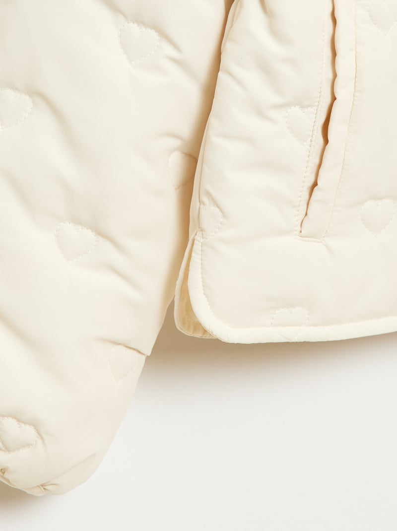 Cazadora acolchada con cuello Claudine Blanco - Kiabi