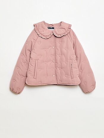 Cazadora acolchada con cuello Claudine