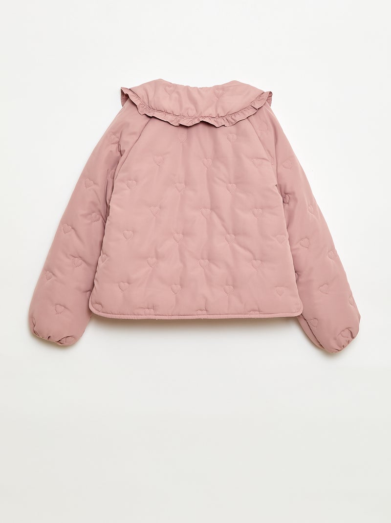 Cazadora acolchada con cuello Claudine Rosa - Kiabi