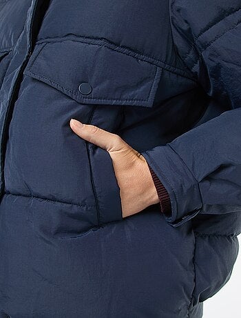 Cazadora acolchada con cuello efecto borreguito