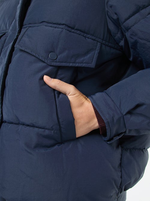 Cazadora acolchada con cuello efecto borreguito - Kiabi