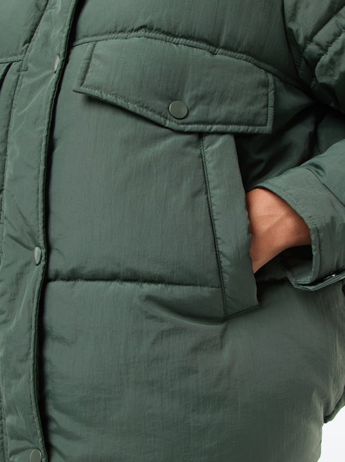 Cazadora acolchada con cuello efecto borreguito - Kiabi