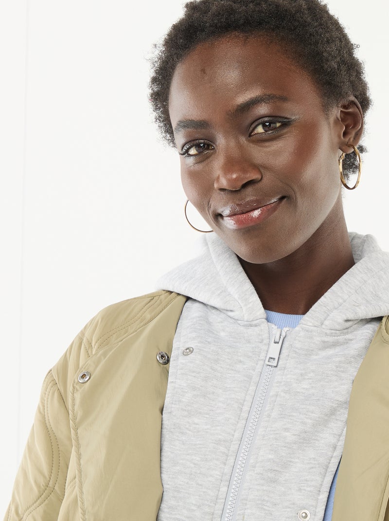 Cazadora acolchada con pechera extraíble Verde - Kiabi