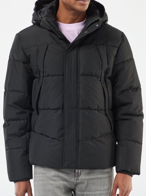 Cazadora acolchada gruesa con capucha con cremallera - Kiabi