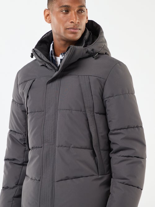 Cazadora acolchada gruesa con capucha y cremallera - Kiabi