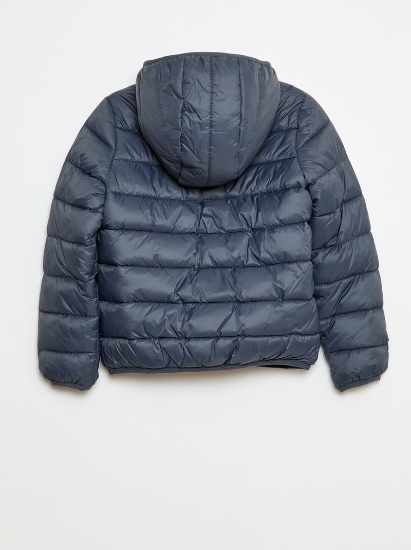 Cazadora acolchada ligera con capucha Azul - Kiabi