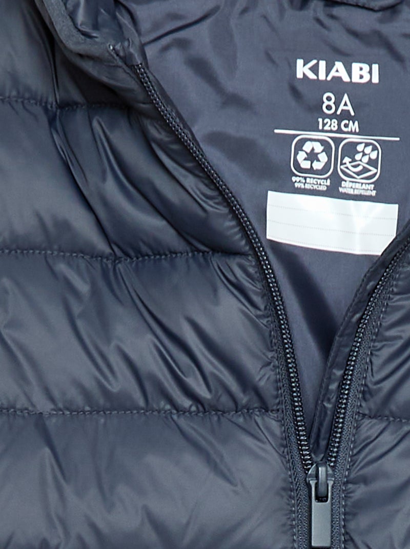 Cazadora acolchada ligera con capucha Azul - Kiabi