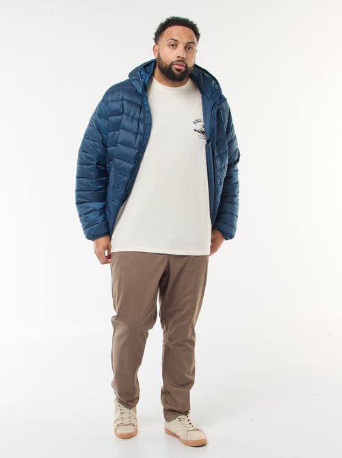 Cazadora acolchada ligera con capucha - Kiabi