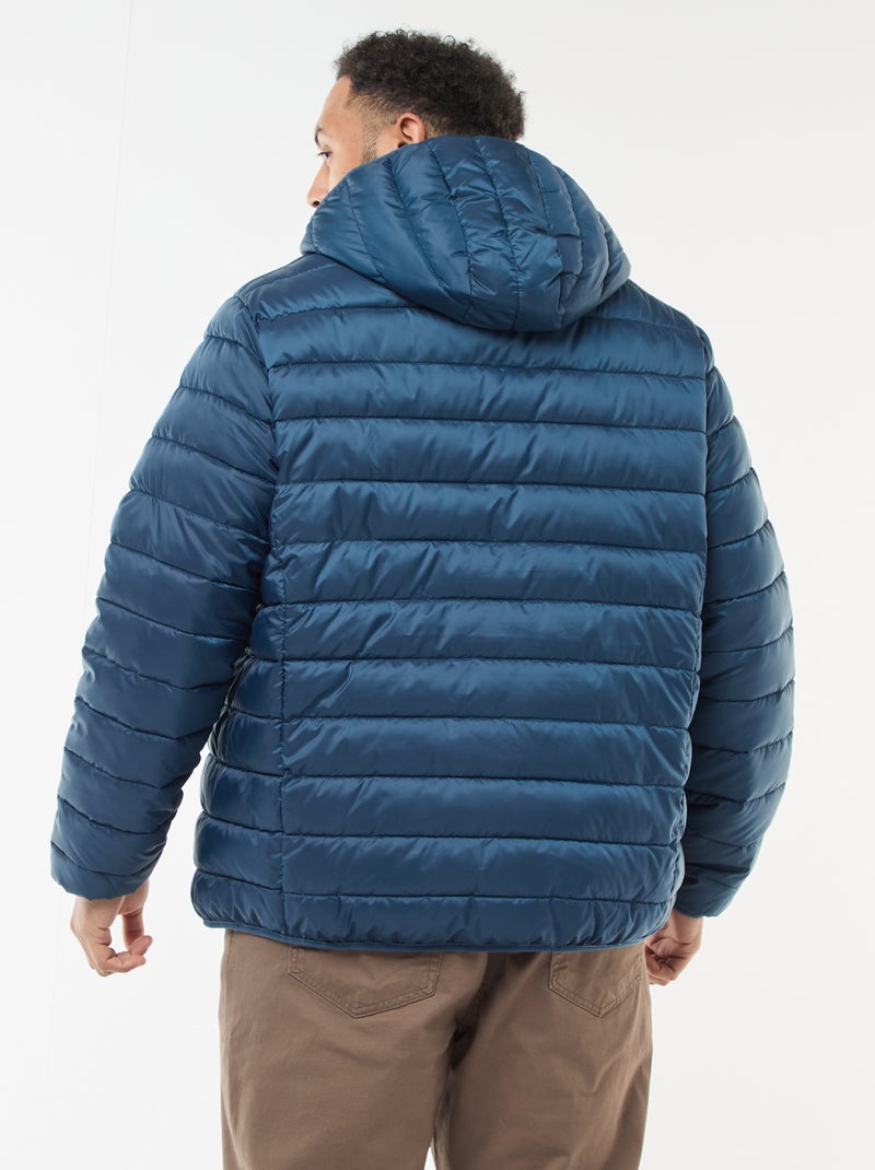 Cazadora acolchada ligera con capucha Azul - Kiabi