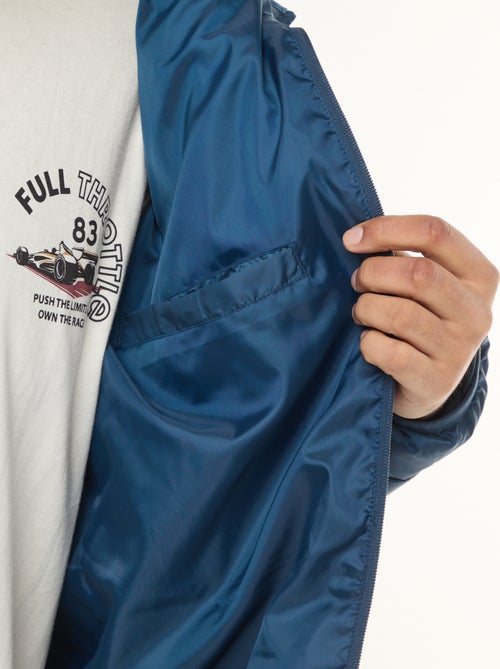 Cazadora acolchada ligera con capucha - Kiabi